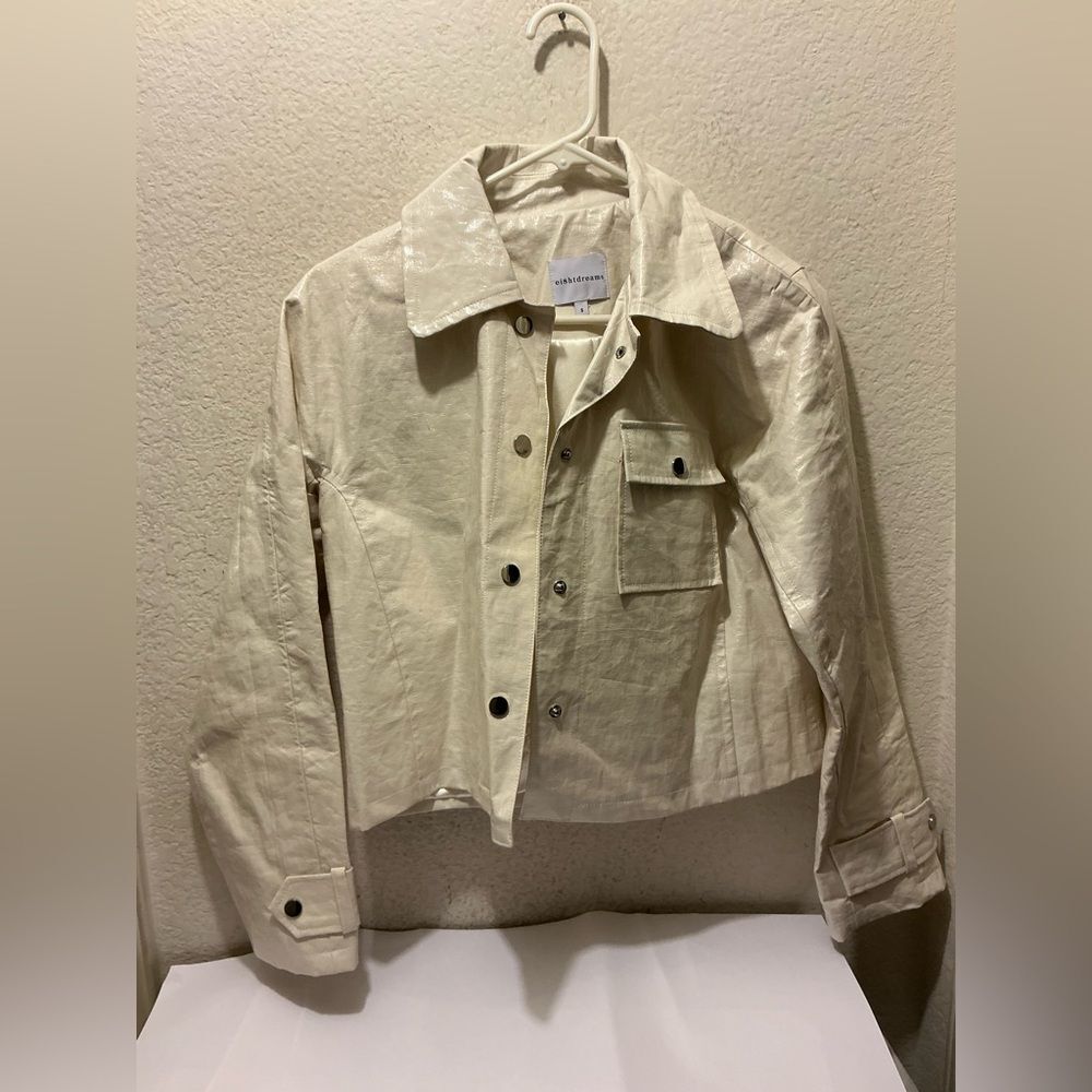 Ei8ht dreams Cream Utility Jacket with Pocket Detail size S